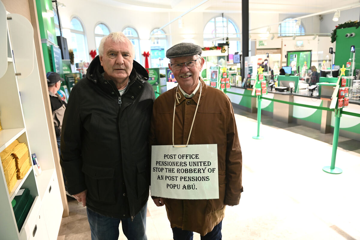 Nicky Byrne and John Ahern at the protest. Nicky Byrne and John Ahern at the protest.