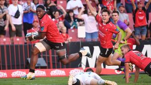 <p>Emmanuel Tshituks of the Lions during the URC match between Lions and Leinster.</p>