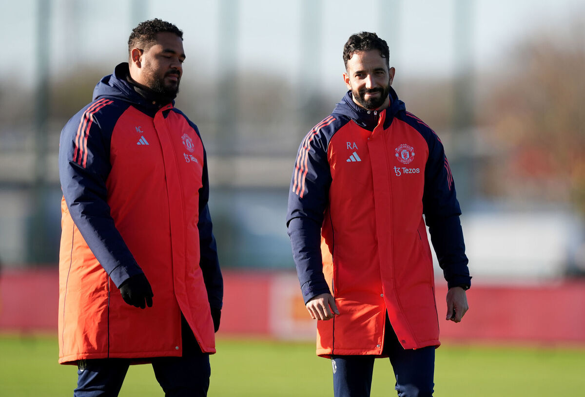 Amorim, with Assistant Manager Adelio Candido, has had little time to implement a new plan at United Amorim, with Assistant Manager Adelio Candido, has had little time to implement a new plan at United