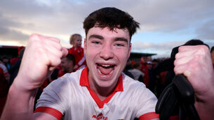 <p>Coolera's Mark McDaniel celebrates after the Connacht final win. Pic: ©INPHO/John McVitty</p>