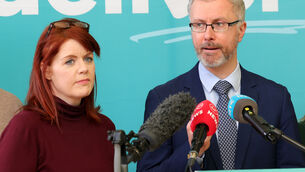 <p>The Green Party's Neasa Hourigan and Roderic O'Gorman. Mr O'Gorman said on Saturday: 'I suppose enough people weren’t feeling in their pocket that the Greens were as focused at insulating people from the cost-of-living spikes that the other two parties were.' Picture: Leah Farrell/RollingNews</p>