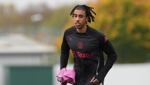 <p>Leny Yoro could make his Manchester United debut on Wednesday (Martin Rickett/PA)</p>