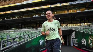 <p>EURO DREAMING: Katie McCabe during a Republic of Ireland women training session at the Aviva Stadium in Dublin. Photo by Stephen McCarthy/Sportsfile</p>