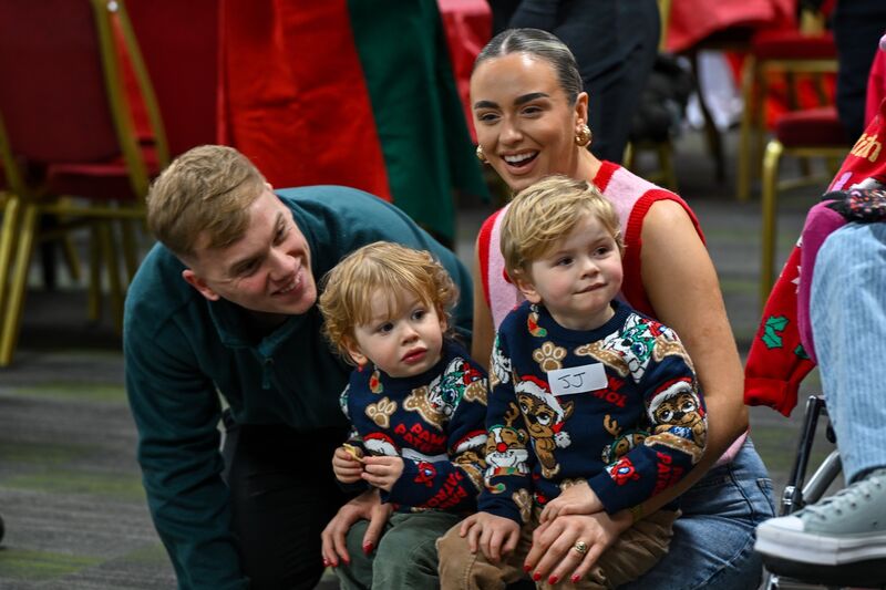 Newlyweds Jack Farmer and Emer O’Callaghan with their sons JJ and Jimmy.