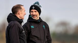 <p>Munster Head of Rugby Operations and interim head coach Ian Costello and Ireland's Head of Strength And Conditioning Aled Walters. Picture: ©INPHO/Dan Sheridan</p>