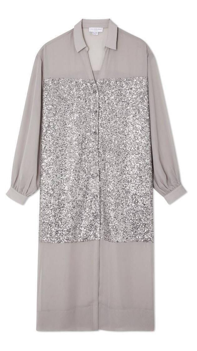 ‘Lila’ sequin shirt dress, Never Fully Dressed, €216