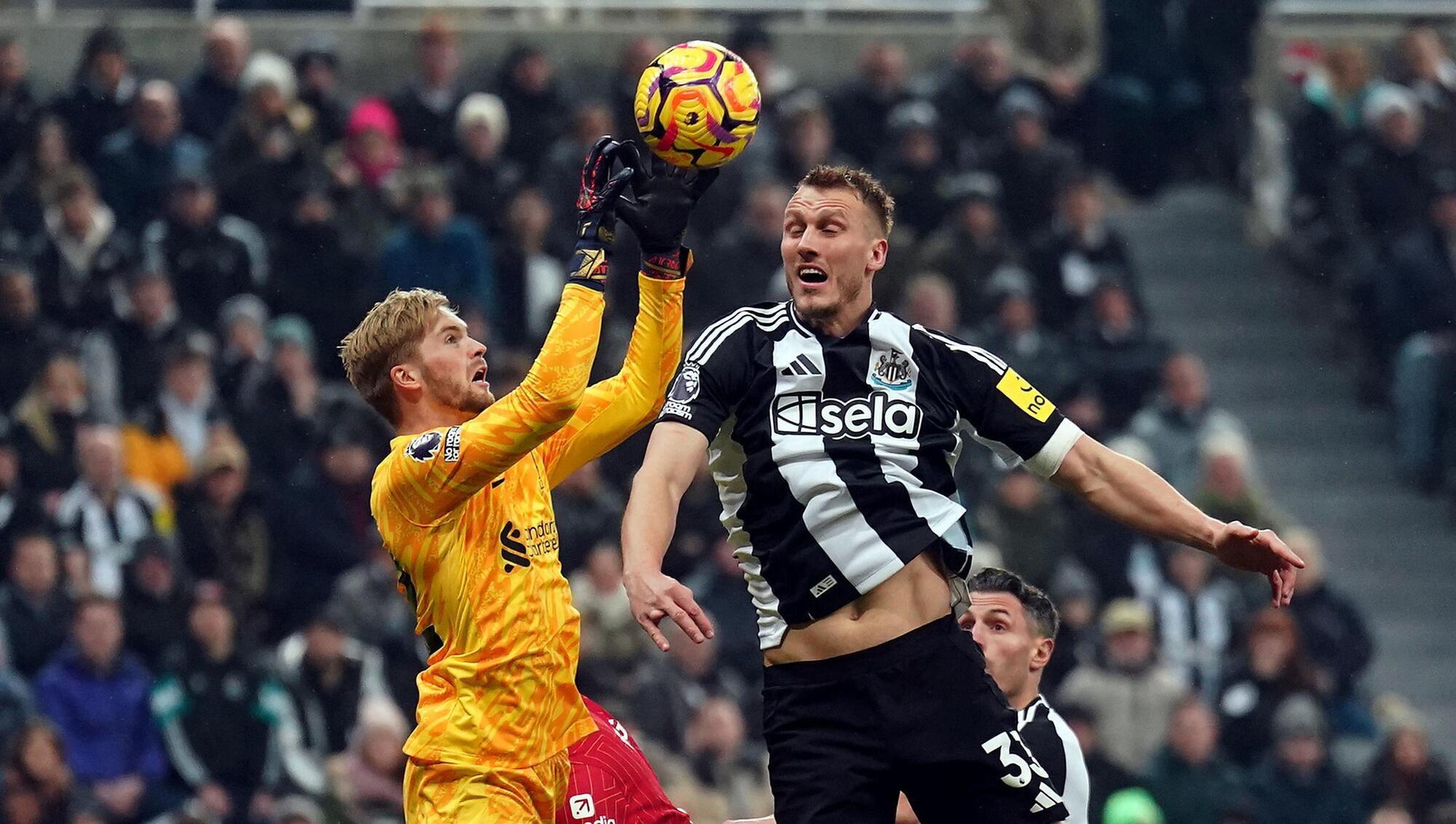 Kelleher error helps Newcastle hold Liverpool in six-goal thriller