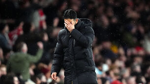 <p>CORNER TROUBLE: Ruben Amorim’s side lost at Arsenal. Pic: John Walton/PA</p>