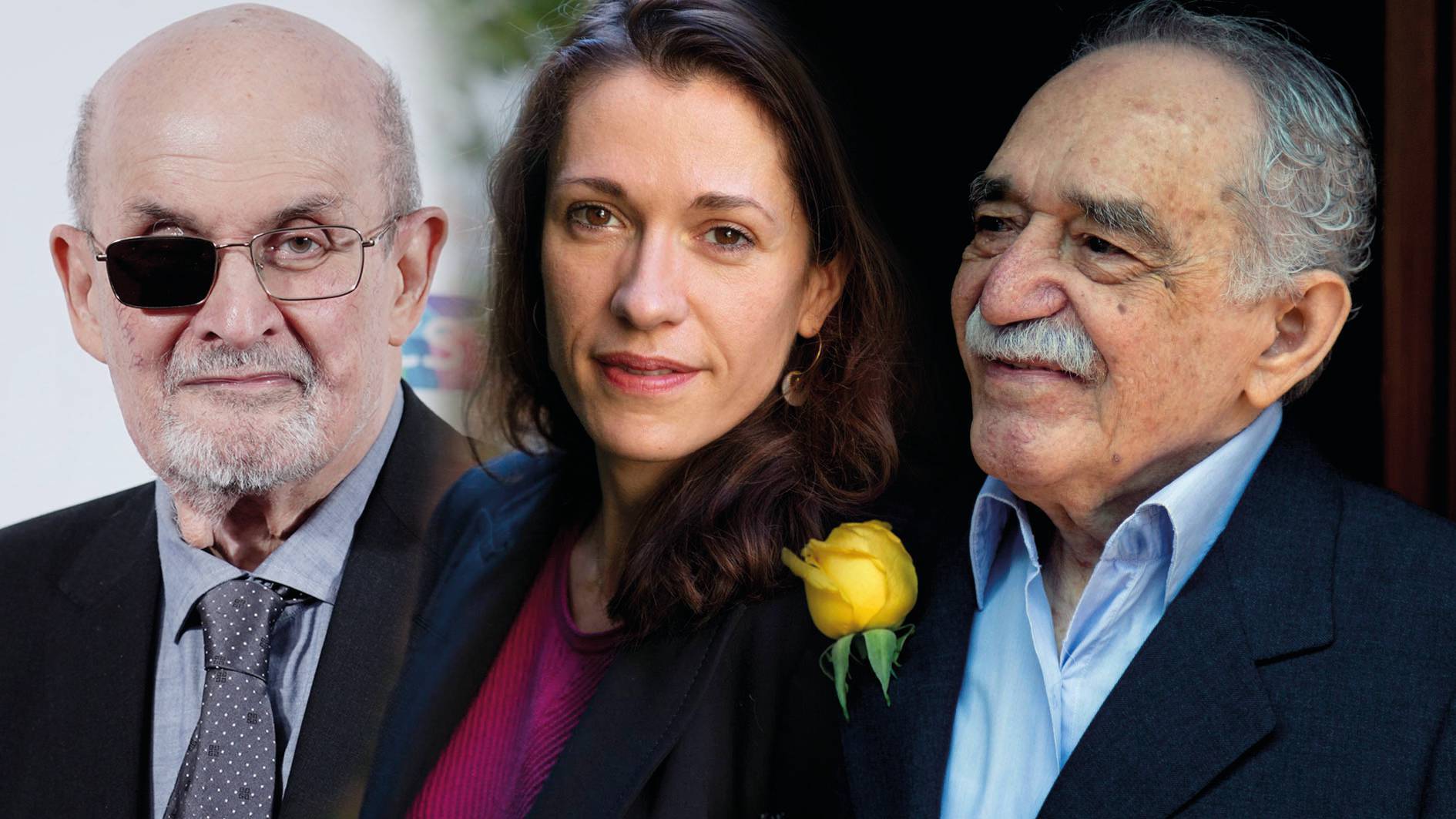 Salman Rushdie writes with urgency and honesty, lightened by black humour; Maylis Besserie tells the story of Francis Bacon’s nanny, and Gabriel Garcia Márquez’s book is revived. Pictures: Frank Franklin II/AP; Francesca Mantovani; Eduardo Verdugo/AP