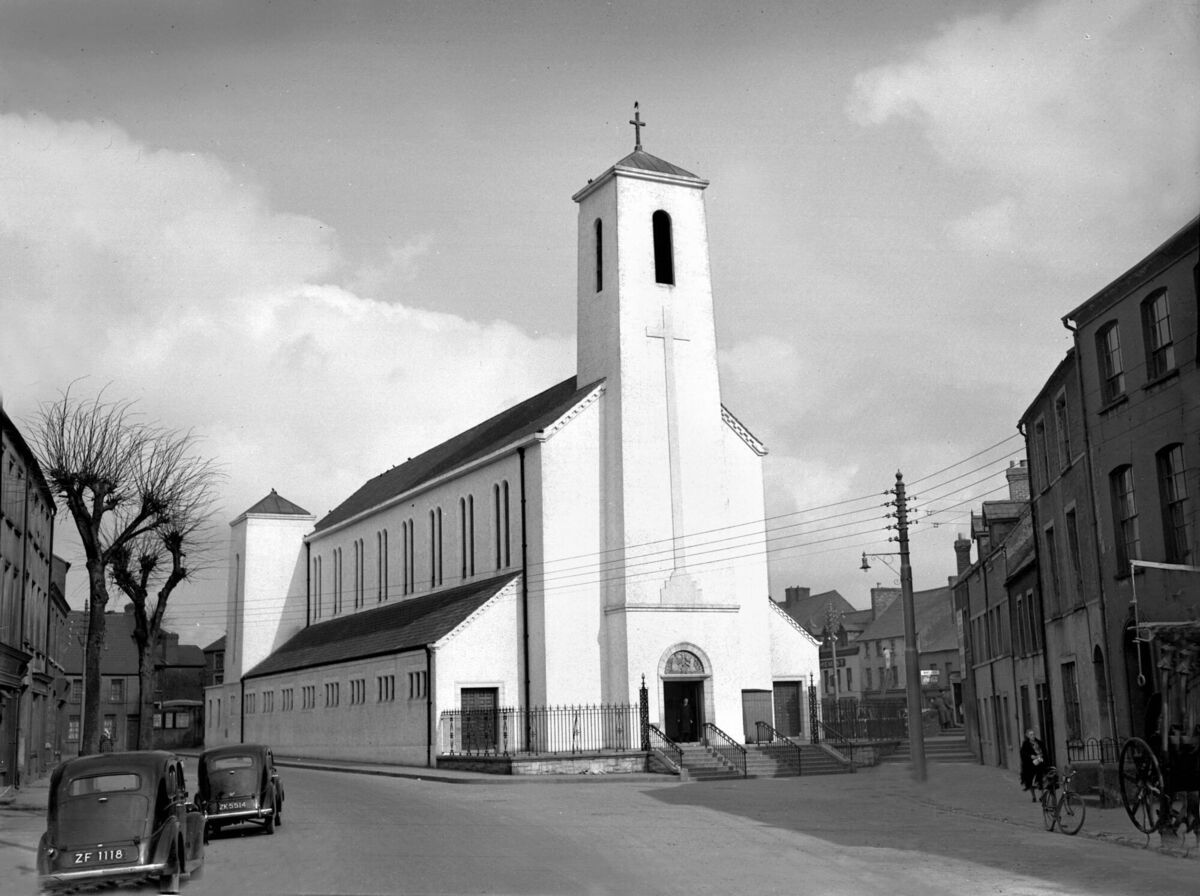 The Church of the Annunciation in Blackpool on Cork's northside in January 1953, the year before Billy and Maureen Lehane got married. Commenced in 1945, the church was designed by sculptor Seamus Murphy whose studio was on Watercourse Rd. Picture: Irish Examiner Archive