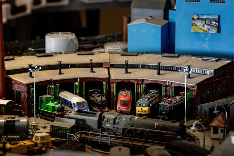 Some of Kevin Meaney's extensive collection of trains. Picture: Chani Anderson