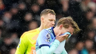 <p>Martin Odegaard said Arsenal lacked aggression in attack in Sunday’s 1-1 draw with Fulham (Adam Davy/PA)</p>