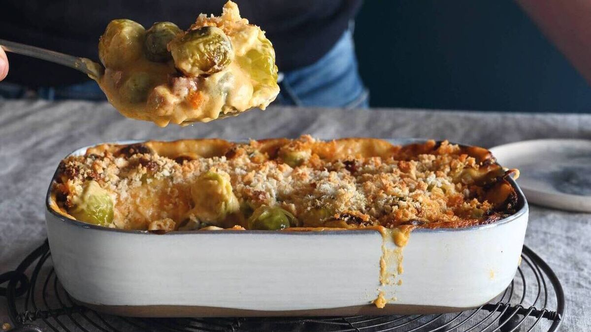 Sprout & Chorizo Gratin