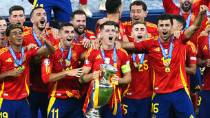 <p>Spain celebrate winning Euro 2024 in the summer. The European Championships was top of the most searched terms for Irish people on Google this year.</p>