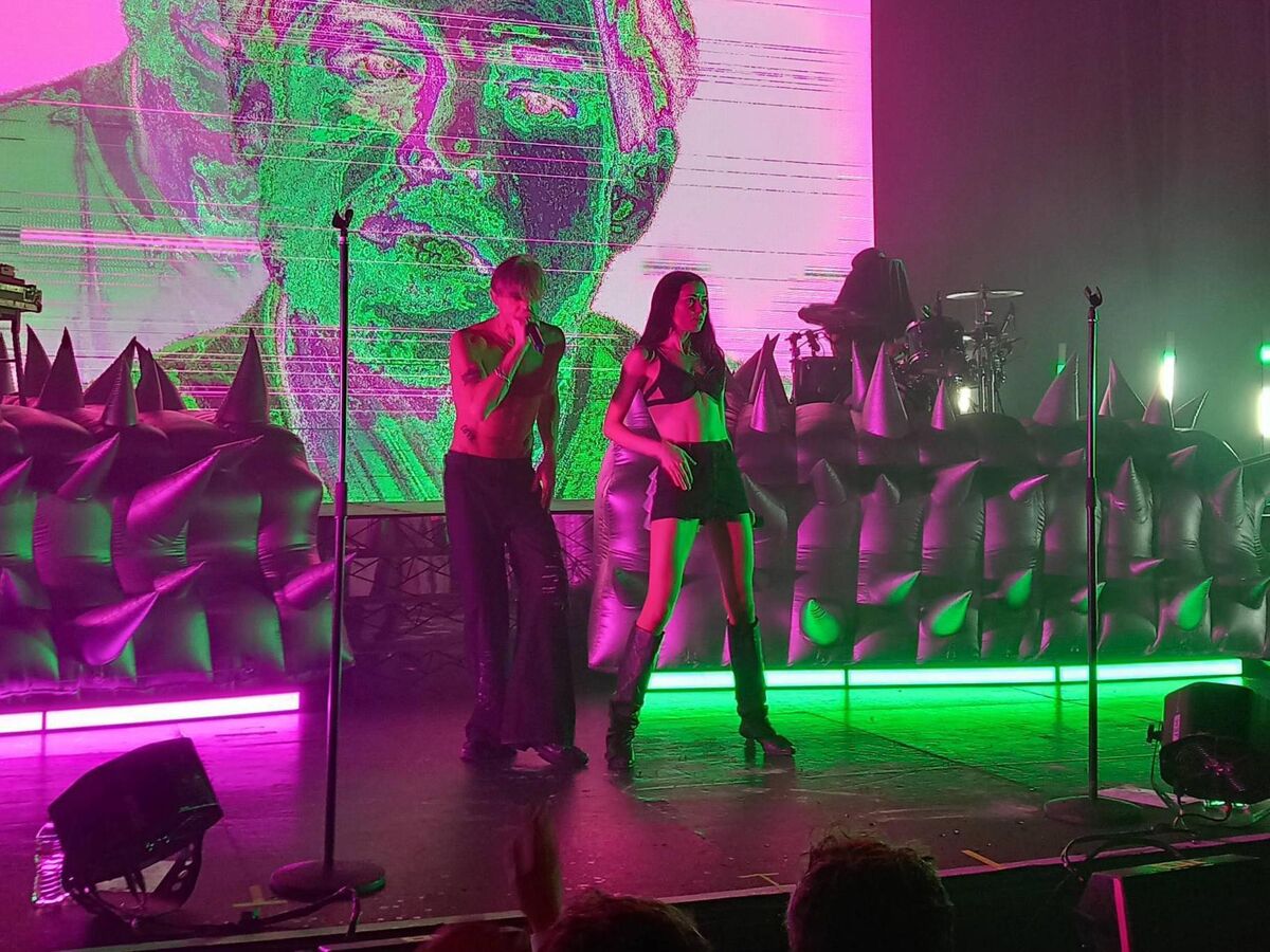 Confidence Man on stage at the Olympia in Dublin. Confidence Man on stage at the Olympia in Dublin.