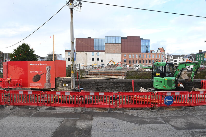 Jons Civil Engineering are constructing two pedestrian bridges over the south channel of the River Lee which will link the proposed event centre site to  Crosses' Green and Proby's Quay/French Quay Picture: Larry Cummins