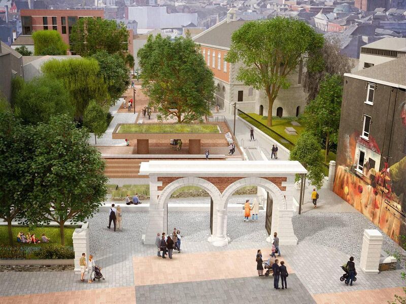 Conceptual image of what an upgraded Bishop Lucey Park will look like Picture: Cork City Council 
