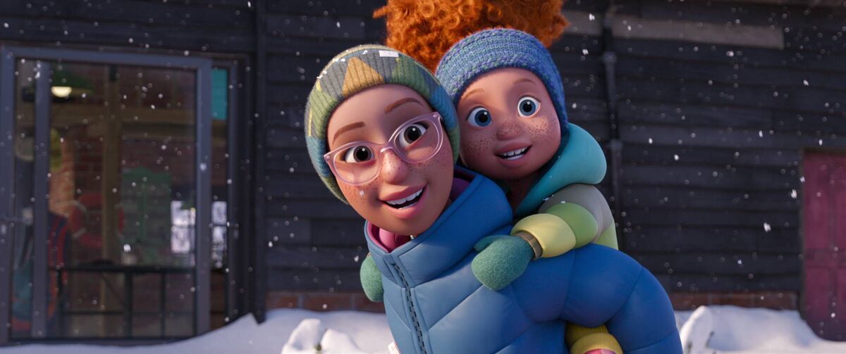 A scene from That Christmas, on Netflix.  
