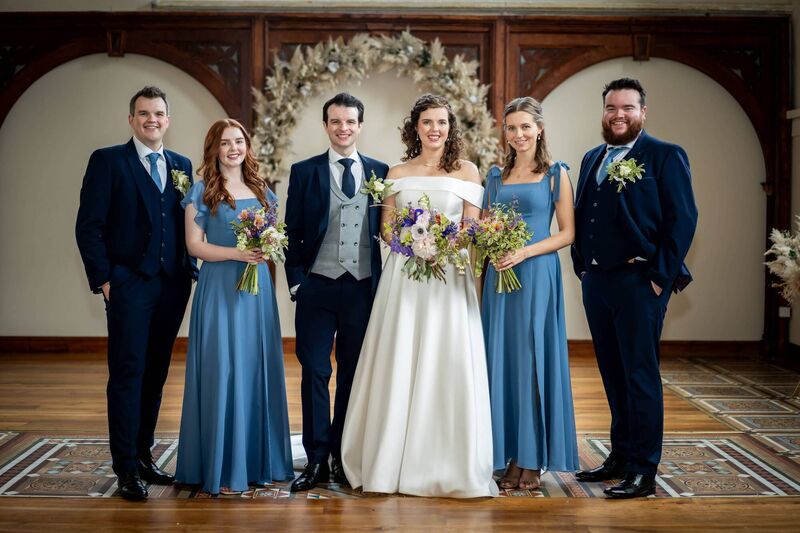 Rachel Joyce and Ronan Smyth with Karen Joyce, Grace O'Flanagan, Jason Smyth and Dylan Smyth. Pictures: M&amp;M Photography