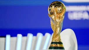 <p>ROAD TO THE WORLD CUP: The FIFA World Cup 26 trophy is displayed during the UEFA Preliminary Draw at FIFA headquarters in Zurich, Switzerland. Pic: AP Photo/Martin Meissner.</p>