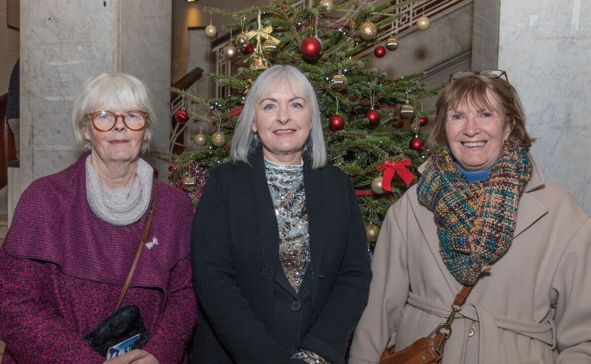 Angela Murphy, Clarette O'Gorman and Máire Ní Thuama at the Carols by Candlelight concert.