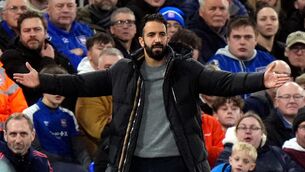 <p>STRETCHING THE STORY: Ruben Amorim and Manchester United face their cross-city rivals on Sunday.Pic: Bradley Collyer/PA Wire.</p>