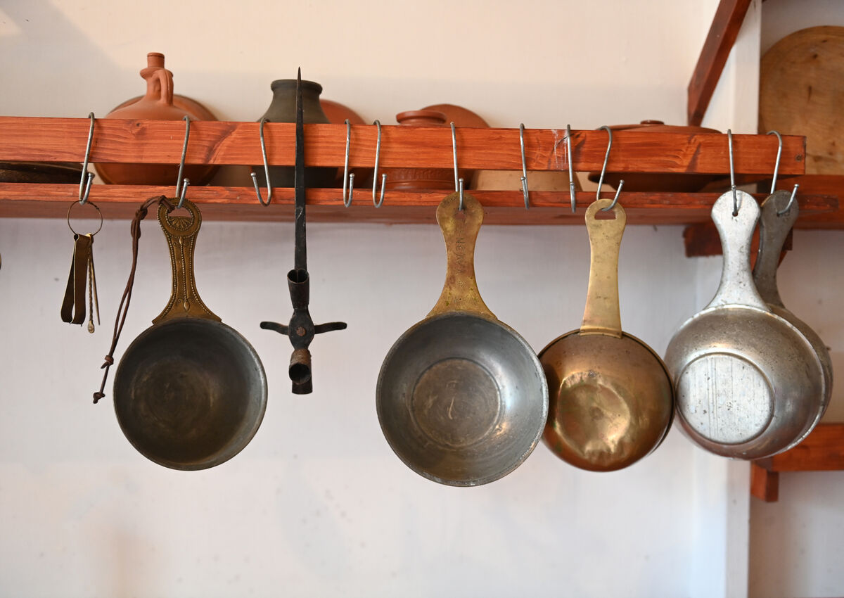  Soldiers' pots hanging in the Legion Ireland 'barracks' at Cork Showgrounds. Picture: Larry Cummins
