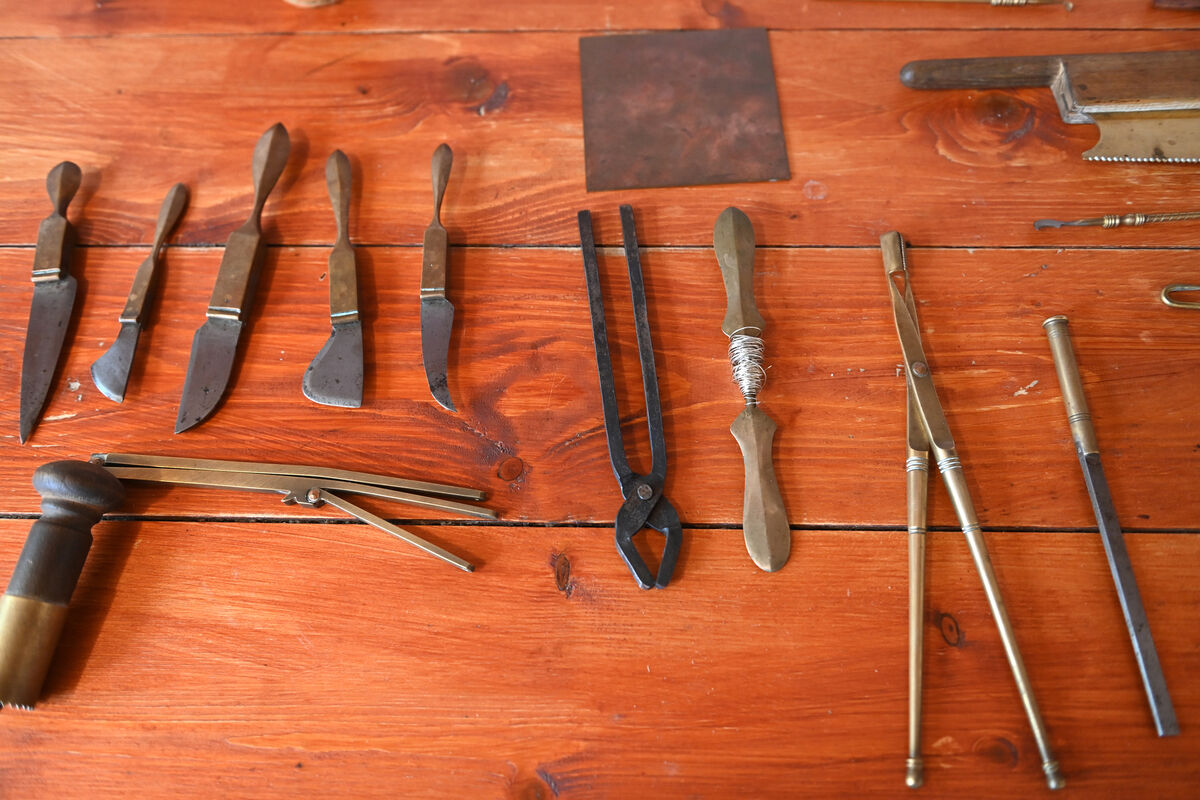 Roman field surgery items in the Legion Ireland 'barracks' at Cork Showgrounds. Picture: Larry Cummins