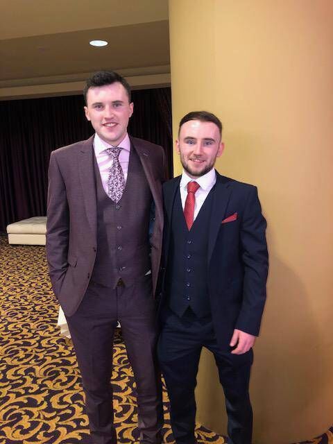 Tony with his brother Ronan, left.