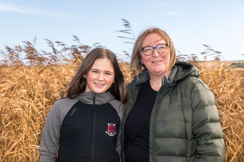Clodagh Walsh with her daughter Aoife get some fresh air on Garrylucas Beach, Co. Cork. - Picture: David Creedon Clodagh Walsh with her daughter Aoife get some fresh air on Garrylucas Beach, Co. Cork. - Picture: David Creedon