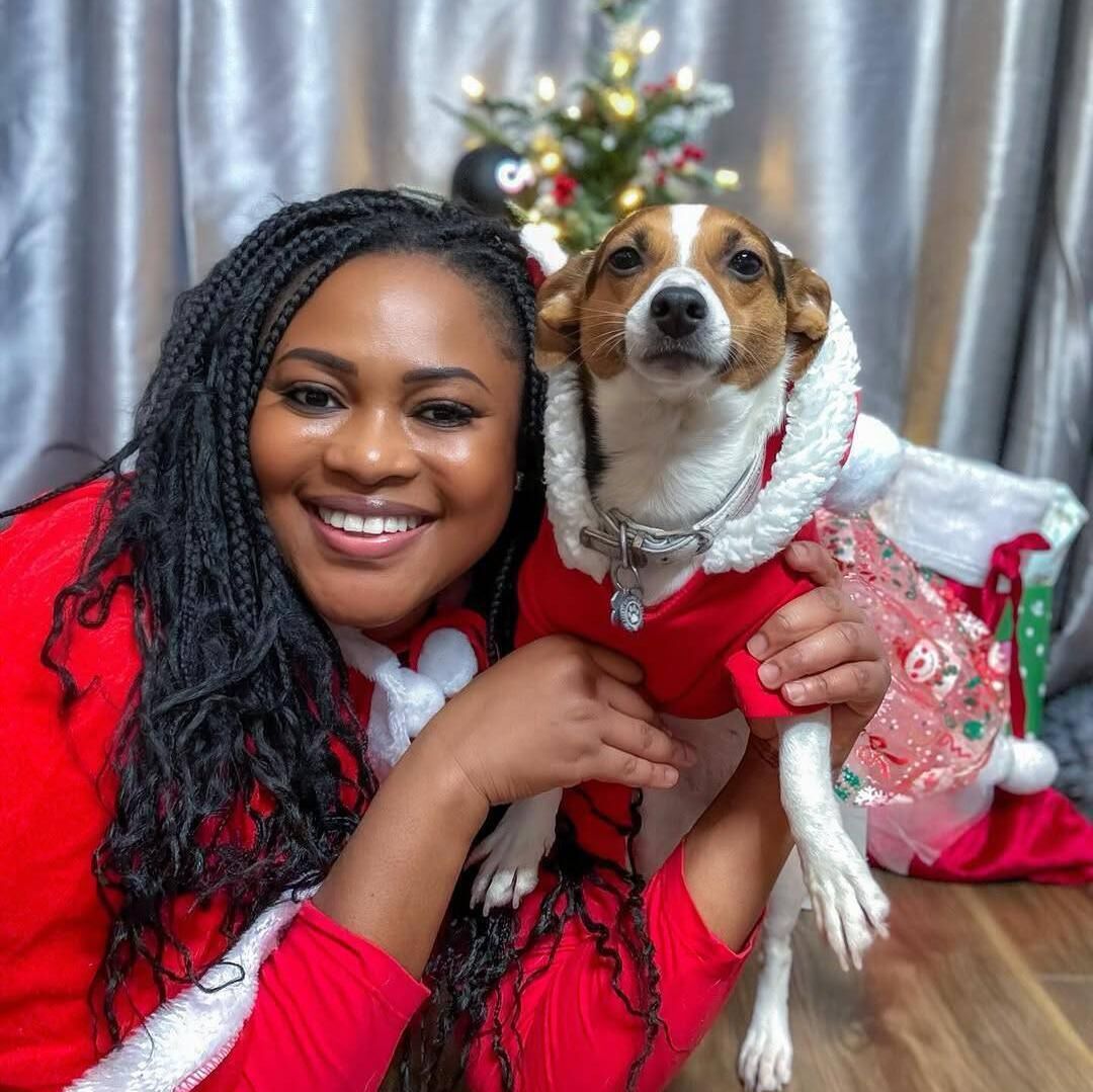 Dr Monica Oikeh with her pup Maya Dr Monica Oikeh with her pup Maya