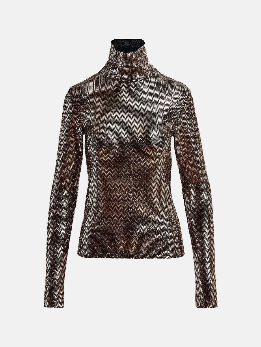Bronze high neck top, Essentiel Antwerp, €125