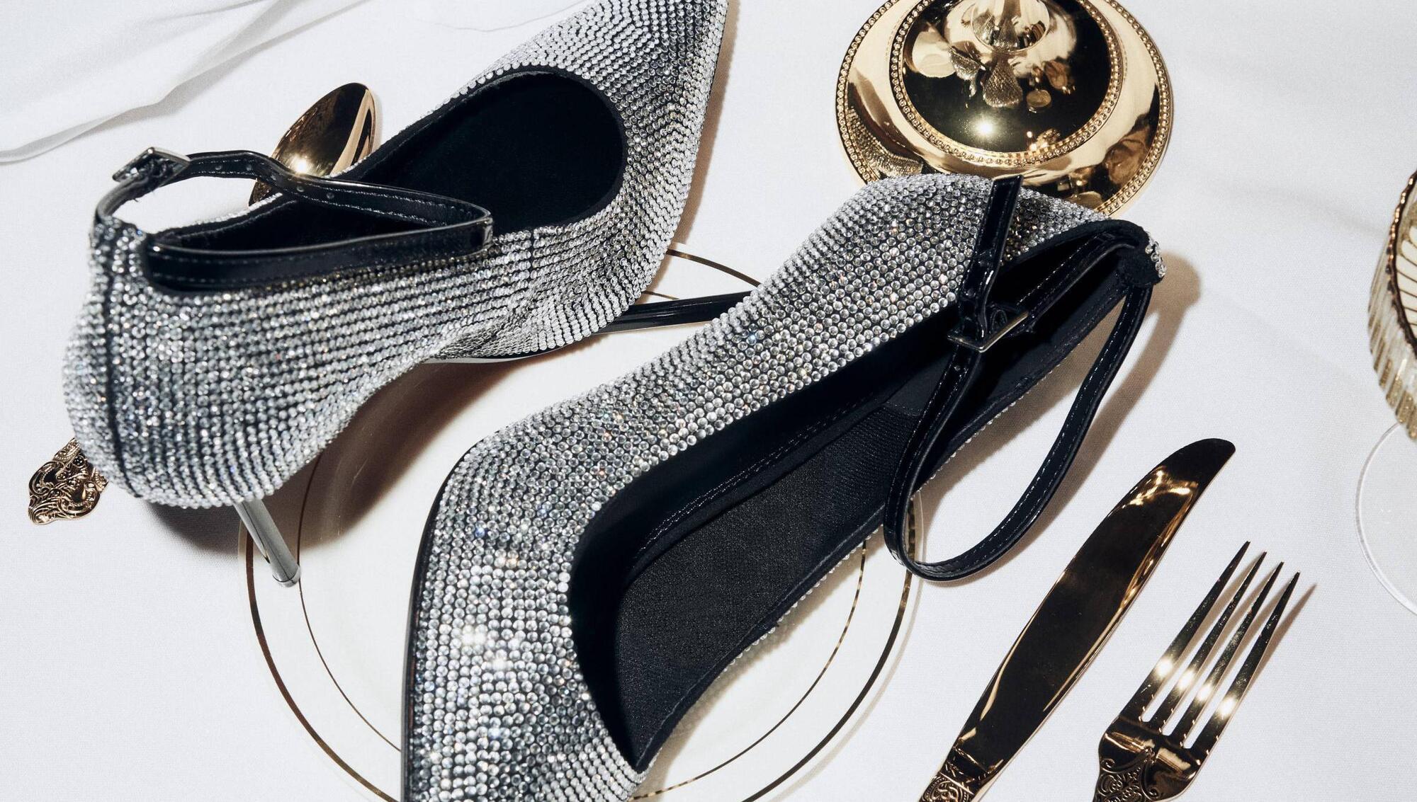 Crystal Point Court Shoes, River Island, €80