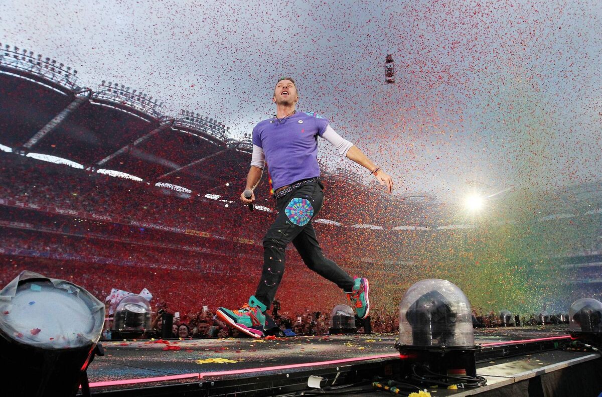 Coldplay pictured performing at Croke Park Dublin. Picture: Stephen Collins/Collins Photos.