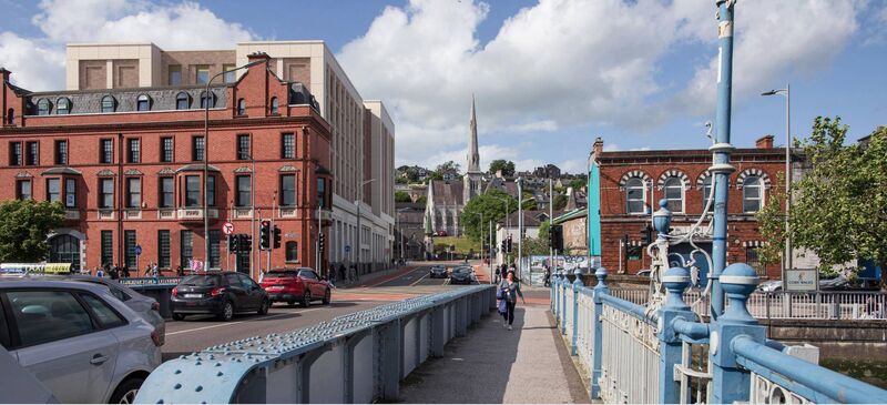 Conceptual image of Premier Inn at the corner of MacCurtain St/Brian Boru St. Planners have expressed dissatisfaction with the design