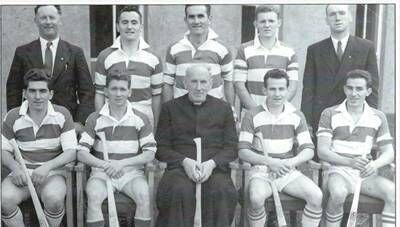 Member of the Waterford All-Ireland winning team from Mount Sion. Back Row (L-R): Pat Fanning, Seamus Power, Phil Grimes, Freddie O'Brien, John Keane. Front Row: Martin Og Morrissey, Mick Flannelly, Bro. Kennedy, Frankie Walsh (c), Larry Guinan. 