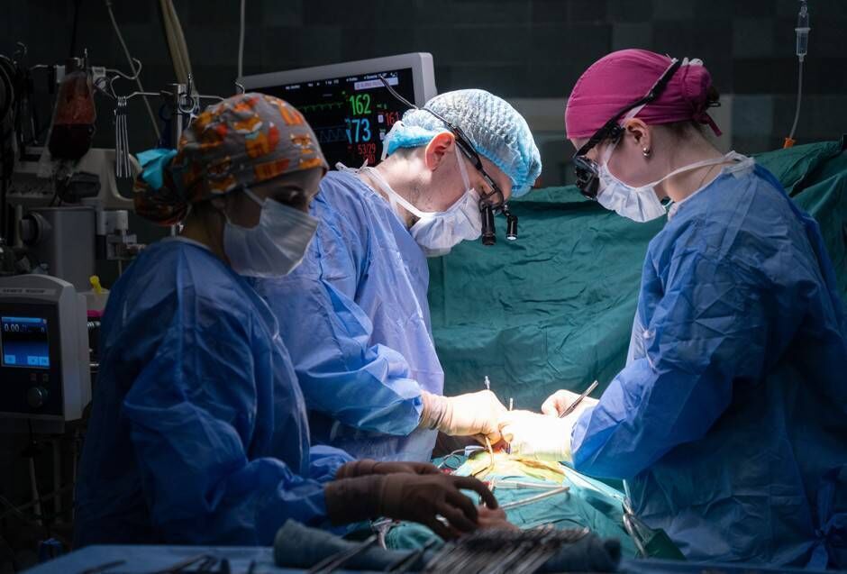 The Chernobyl Children International team who operated on baby Nestor are all volunteering their time and expertise.