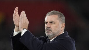 <p>Ange Postecoglou saluted his injury-hit squad after Tottenham avoided a late wobble to edge out Manchester United 4-3 in a rip-roaring Carabao Cup quarter-final tie. Picture: Andrew Matthews/PA</p>