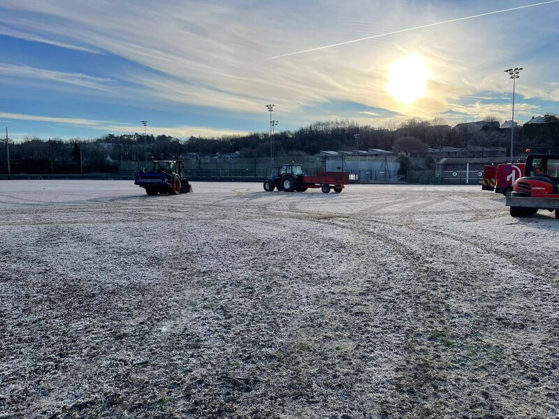 Work to restore facilities at Sarsfields GAA club began in January 2024. 