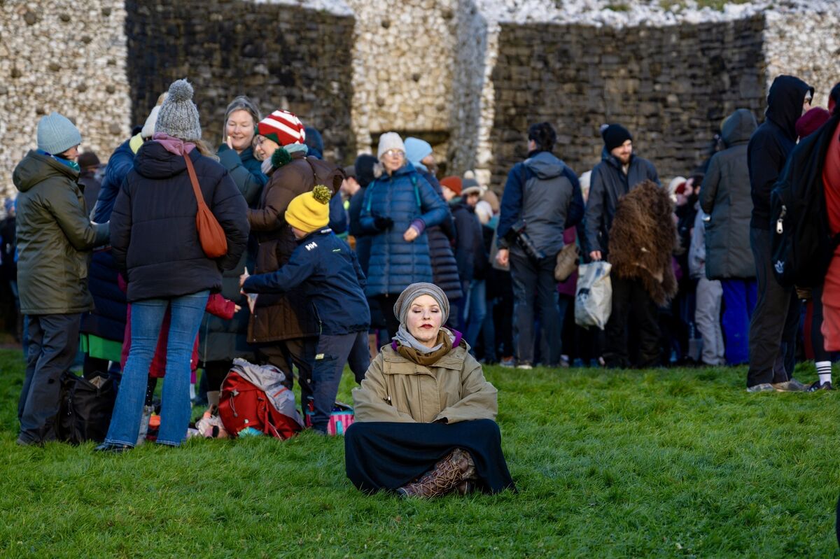 For the nearly 2,500 other people who joined hands around a heartbeat of drummers at the UNESCO heritage site on Saturday, the collective experience was one of euphoria, friendship and renewal as winter’s darkness dissolved into light. Picture: Chani Anderson