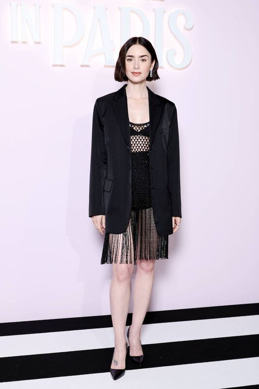 Lily Collins attends the 'Emily In Paris' Netflix Photocall at La Samaritaine in Paris, France. Picture: Pascal Le Segretain/Getty Images Lily Collins attends the 'Emily In Paris' Netflix Photocall at La Samaritaine in Paris, France. Picture: Pascal Le Segretain/Getty Images