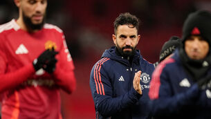 <p>NOT DISTRACTED: Manchester United head coach Ruben Amorim is sticking to his guns. Picture: Martin Rickett/PA</p>