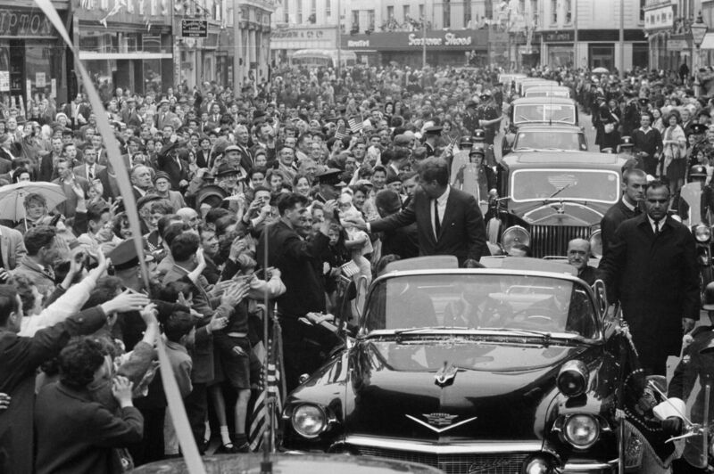 US president John F Kennedy's motorcade makes its way through a sea of well-wishers in Cork in June 1963. In his letter to Éamon de Valera, JFK's father, Joe Kennedy, also highlighted the participation of Irish Army cadets at his funeral. Picture: Irish Examiner Archive US president John F Kennedy's motorcade makes its way through a sea of well-wishers in Cork in June 1963. In his letter to Éamon de Valera, JFK's father, Joe Kennedy, also highlighted the participation of Irish Army cadets at his funeral. Picture: Irish Examiner Archive