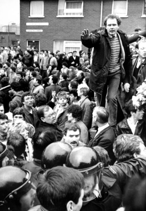 Alfredo 'Freddie' Scappaticci, codename Stakeknife (circled) at a republican funeral addressed by Sinn Féin's Martin McGuinness in 1987. File picture: Alan Lewis/Photopress Belfast Alfredo 'Freddie' Scappaticci, codename Stakeknife (circled) at a republican funeral addressed by Sinn Féin's Martin McGuinness in 1987. File picture: Alan Lewis/Photopress Belfast