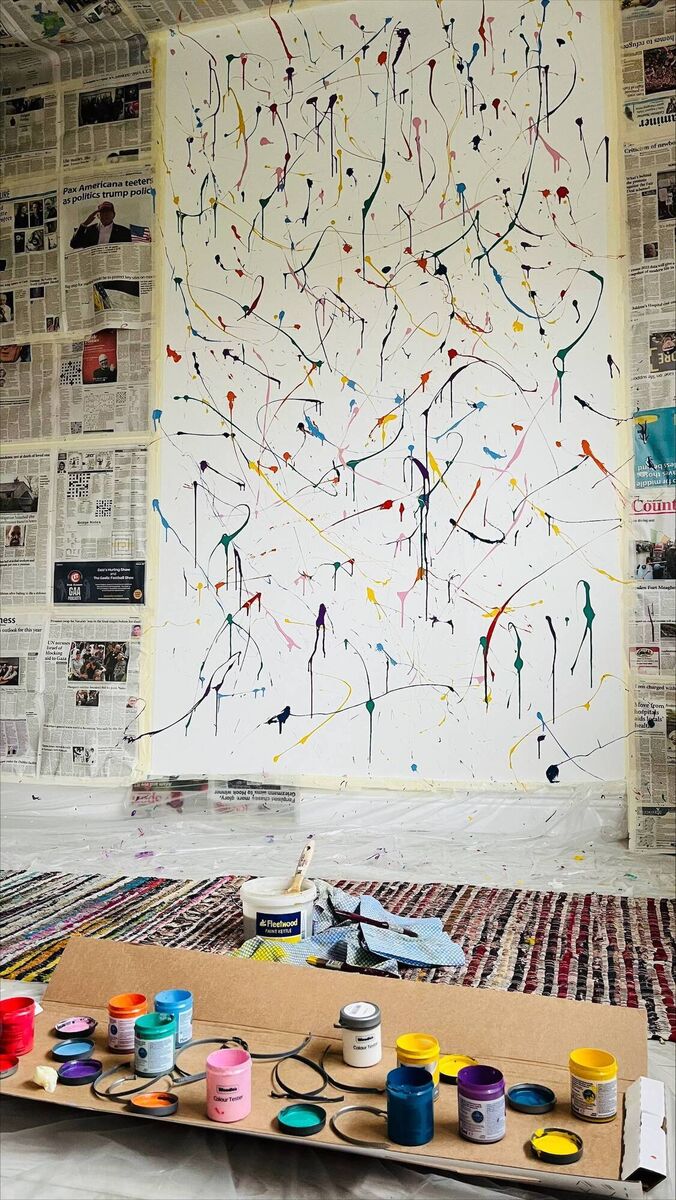 Anna O'Donoghue's original artwork at her first home. Anna O'Donoghue's original artwork at her first home.