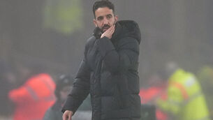 <p>Manchester United manager Ruben Amorim suffered another defeat at Wolves (David Davies/PA)</p>