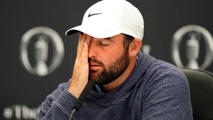 <p>Scottie Scheffler injured his hand while cooking Christmas dinner. Picture: Zac Goodwin/PA</p>