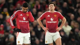 <p>DREADFUL DEVILS: Manchester United's Casemiro shows dejection after conceding Newcastle United’s second goal of the game during the Premier League match at Old Trafford, Manchester. Pic: Martin Rickett/PA Wire</p>