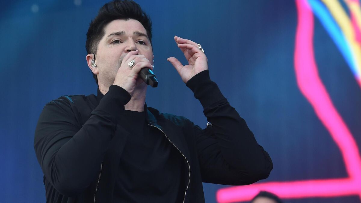 Lead vocalist and keyboardist Danny O’Donoghue of The Script on stage at Musgrave Park, Cork. Picture: Dan Linehan