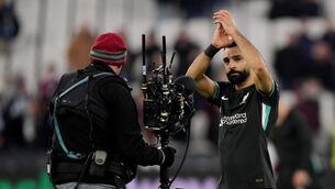 <p>Mohamed Salah's contract situation is still uncertain</p>